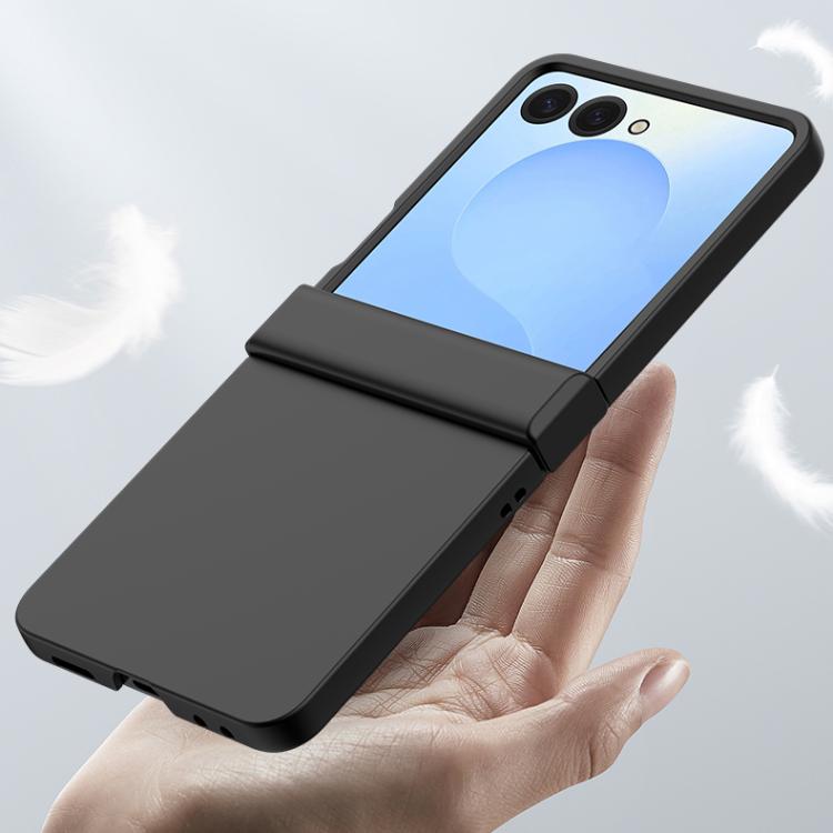 Funda de PC con 3 piezas para Samsung Galaxy Z Flip7, con tacto suave, cobertura total, a prueba de golpes (azul cielo)