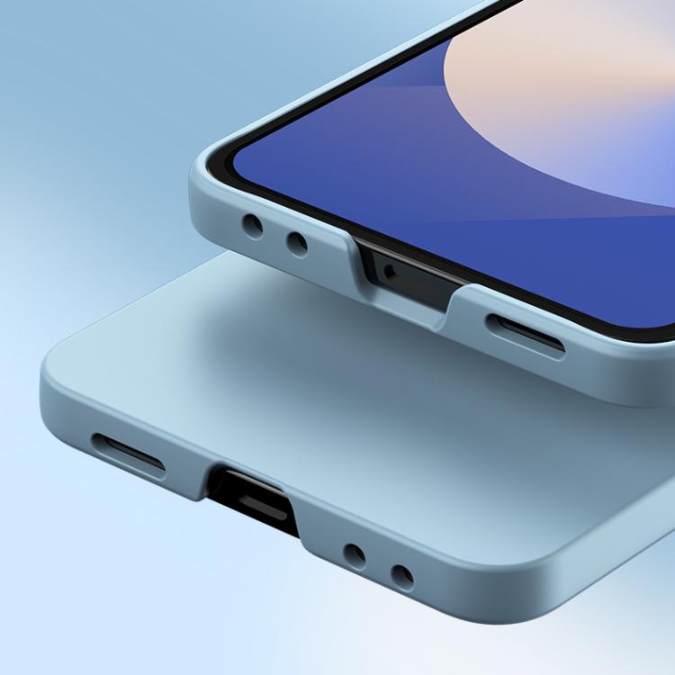 Funda de PC con 3 piezas para Samsung Galaxy Z Flip7, con tacto suave, cobertura total, a prueba de golpes (azul cielo)