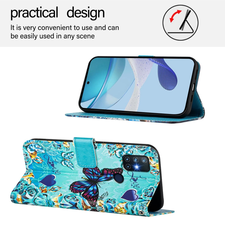 Funda de Cuero para OnePlus Nord N10 5G con Patrón de Mariposa Cariñosa (Colores)
