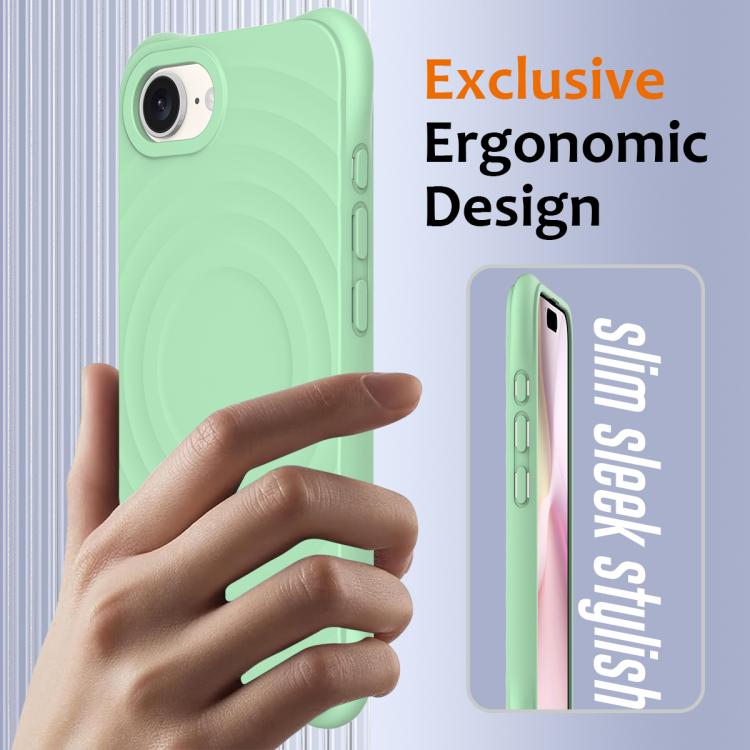 Funda de Silicona Líquida Magnética Magsafe para iPhone 16E (Verde)