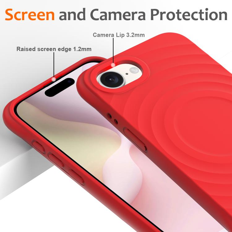 Funda de Silicona Líquida Magnética Magsafe para iPhone 16E (Roja)