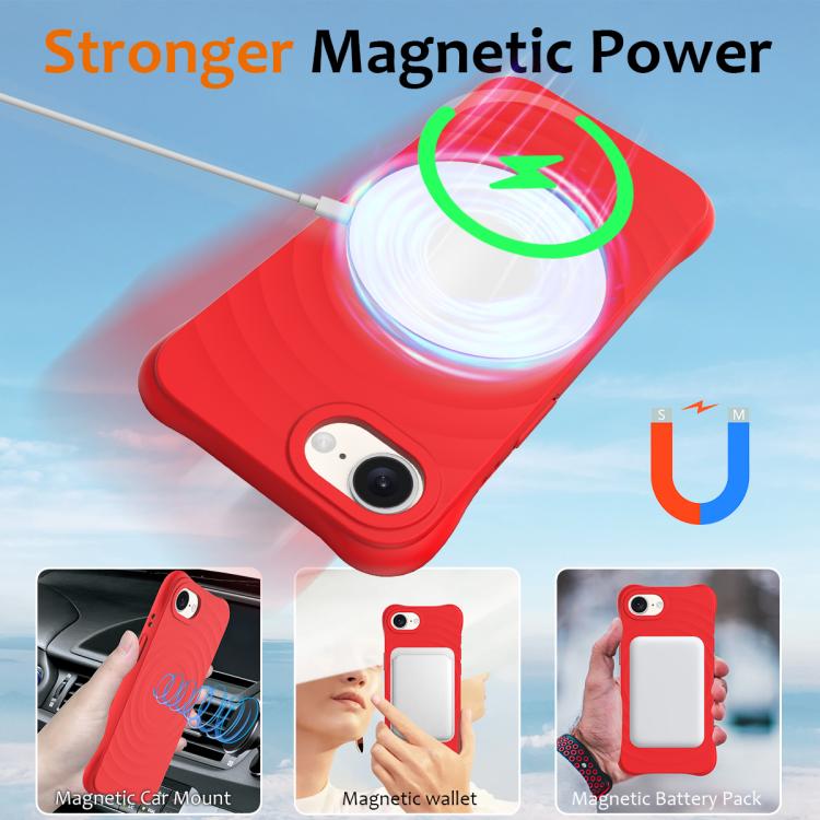 Funda de Silicona Líquida Magnética Magsafe para iPhone 16E (Roja)