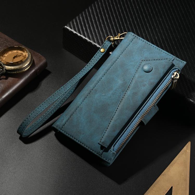 Funda de cuero retro ESEBLE con protección RFID para Motorola Moto G56 5G (verde oscuro)