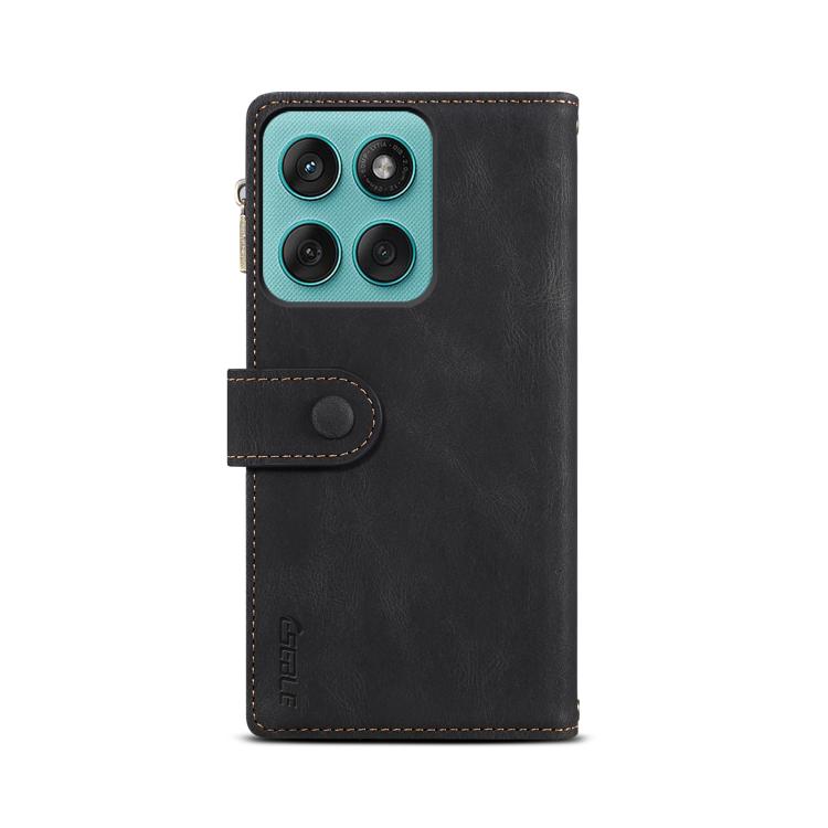 Funda de cuero retro con protección RFID para Motorola Edge 5G 2025 ESEBLE (negro)