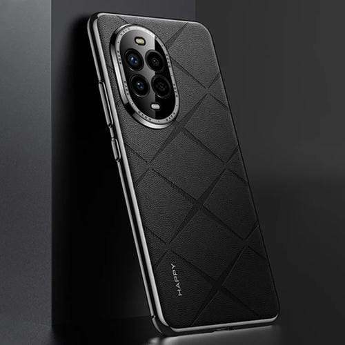 Funda de Cuero para Teléfono Huawei Nova 13 Pro (Negro)