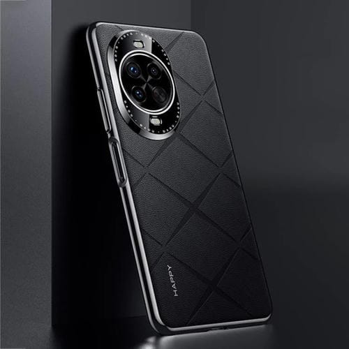 Funda de cuero lisa para Huawei nova 14 Pro (negro)