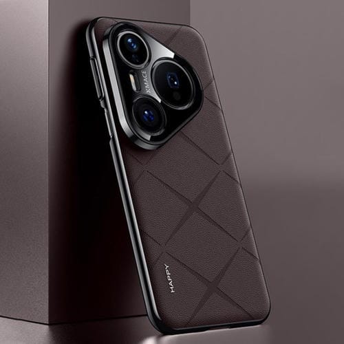 Funda de cuero liso para Huawei Pura 80 Pro / 80 Pro+ 5G (marrón)