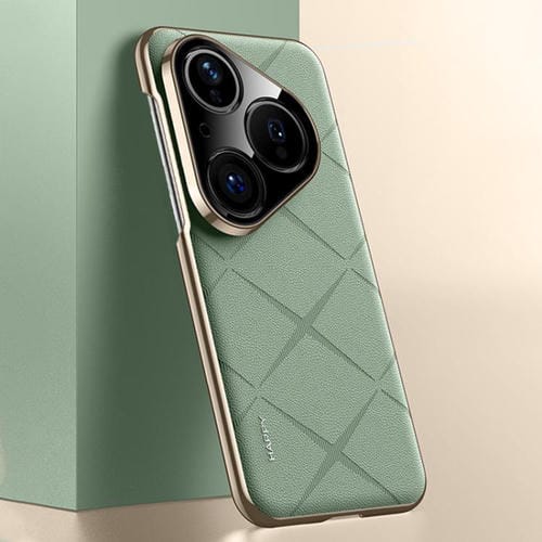 Funda de cuero lisa para Huawei Pura 80 5G (verde)