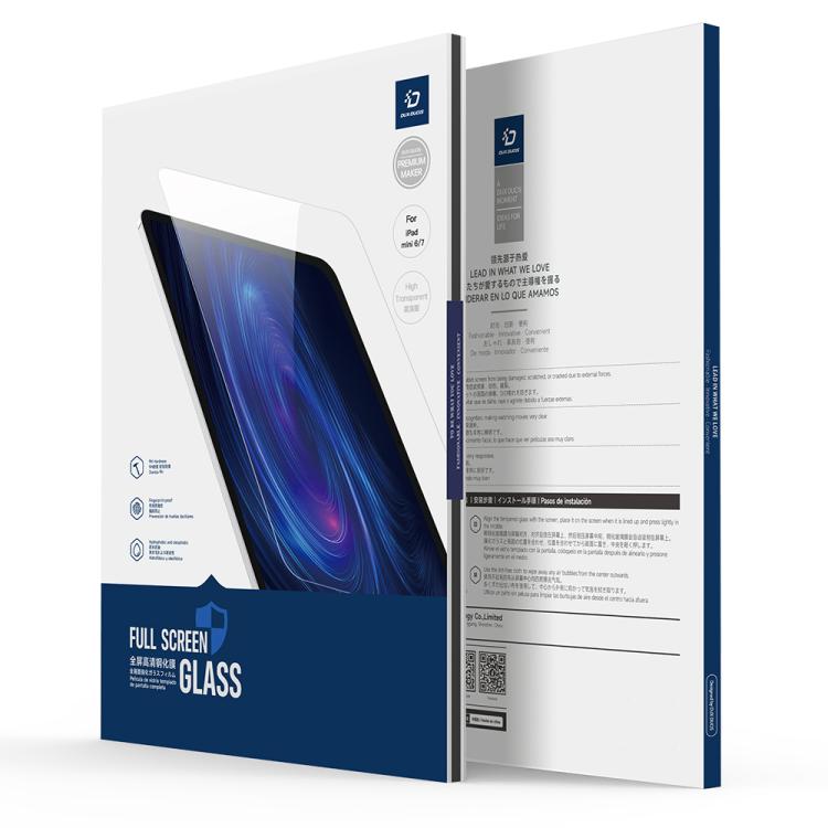 Película de Vidrio Templado Dux Ducis para iPad Mini 6 Mini 2024 0,33mm 9H HD Pantalla Completa (5 Piezas)