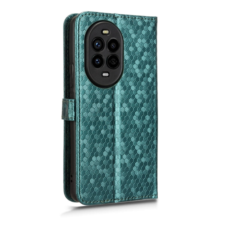 Funda de Cuero Huawei Nova 13 Pro 5G Textura Puntos Panal (Verde)