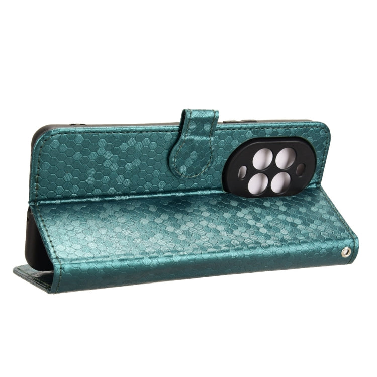 Funda de Cuero Huawei Nova 13 Pro 5G Textura Puntos Panal (Verde)