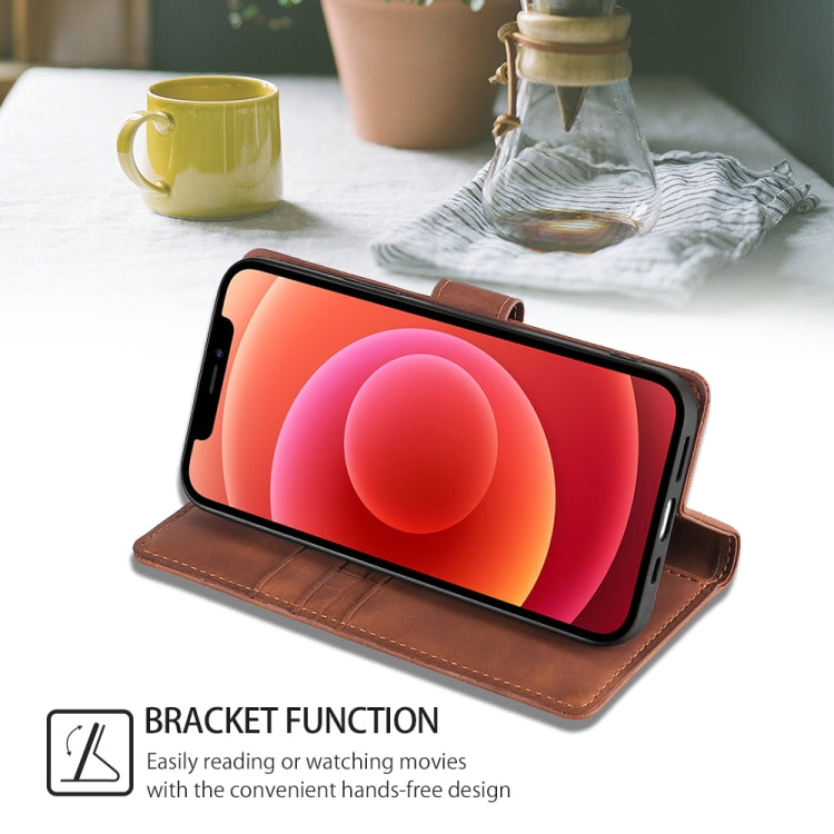 Funda de Piel con Cierre Magnético para Teléfono Itel A50C 4G (Marrón) Diseño Cocodrilo