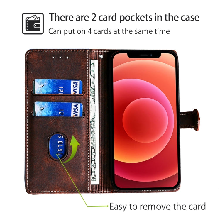 Funda de Cuero con Hebilla Magnética para Itel A50C 4G (Marrón) Tacto Piel