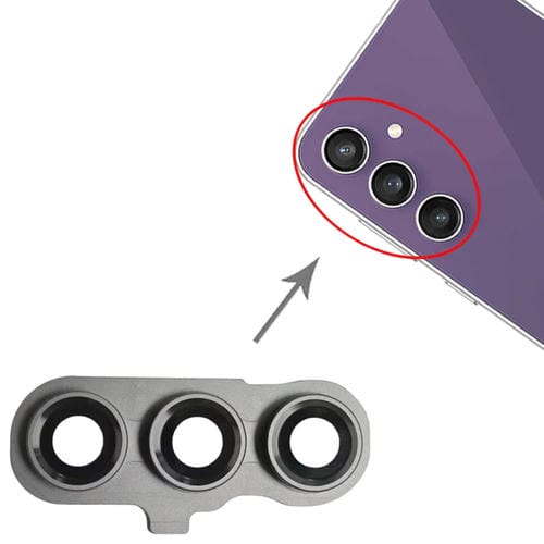 Housse d'objectif d'appareil photo arrière Samsung Galaxy S23 FE SM-S711B (Noir) - Pack de (10 pièces)