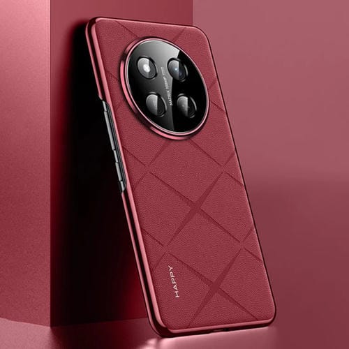 Funda de Cuero con Tapa para Honor X60 Pro (Rojo Vino)
