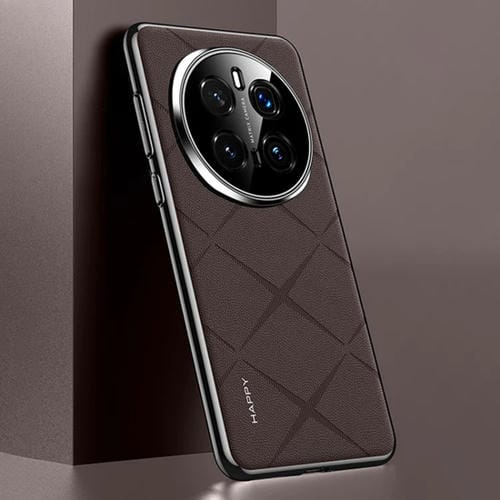 Funda de Cuero para Honor Magic7 Pro con Tapa Dura (Marrón)