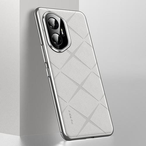 Funda de Cuero con PC para Honor 300 (Blanca)