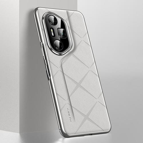 Funda de Cuero con Tapa Dura para Honor 300 Pro (Blanca)