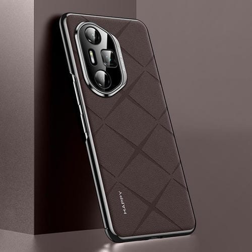 Funda de Cuero para Honor 300 Ultra con Tapa Dura (Marrón)