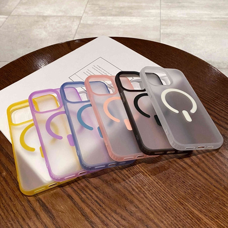 Estuche para Teléfono iPhone 15 Magsafe Transparente Esmerilado Doble Cara (Púrpura) - MOVILSTORE