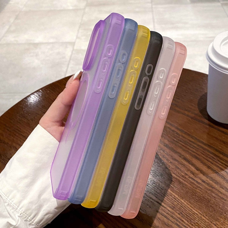 Estuche para Teléfono iPhone 15 Magsafe Transparente Esmerilado Doble Cara (Púrpura) - MOVILSTORE