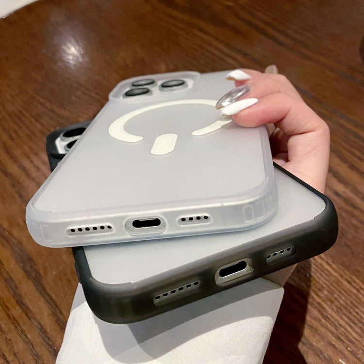 Estuche para Teléfono iPhone 15 Magsafe Transparente Esmerilado Doble Cara (Púrpura) - MOVILSTORE