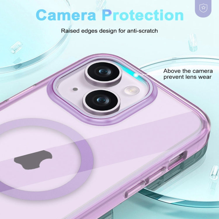 Funda para iPhone 15 2 en 1 Magnética PC + TPU (Púrpura Claro) - MOVILSTORE