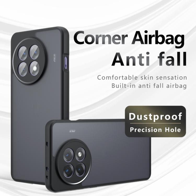 Funda híbrida TPU y PC para OnePlus Ace 5/5 Pro con orificio preciso (Transparente)
