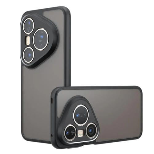 Funda híbrida de TPU y PC con orificio preciso para Huawei Pura 80 Pro 5G (negro esmerilado)