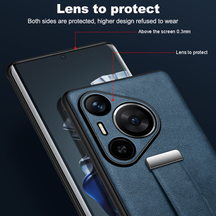 Funda híbrida de piel para Huawei Mate 70 Sulada con textura a prueba de golpes (Rojo)