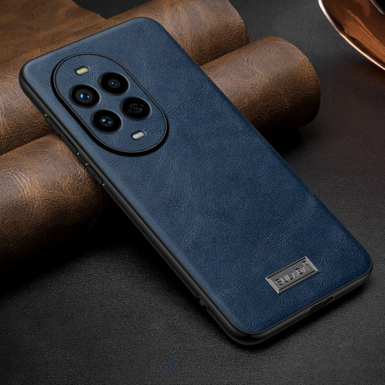Funda de Teléfono Híbrida TPU y Cuero para Huawei Nova 13 Pro Sulada (Azul)
