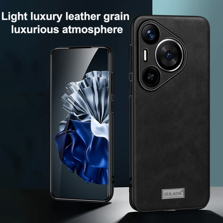 Funda de Teléfono Cuero Híbrida TPU para Huawei Nova 12 y Nova 13 Sulada (Marrón)