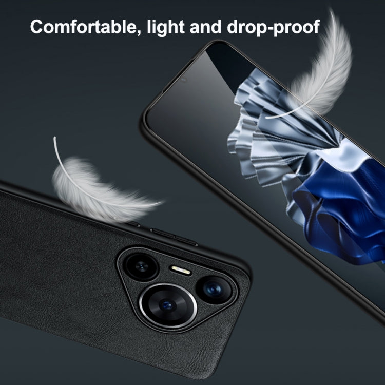 Funda de Cuero Híbrida TPU para Huawei Mate 70 Sulada (Marrón) a Prueba de Golpes Hecha a Mano