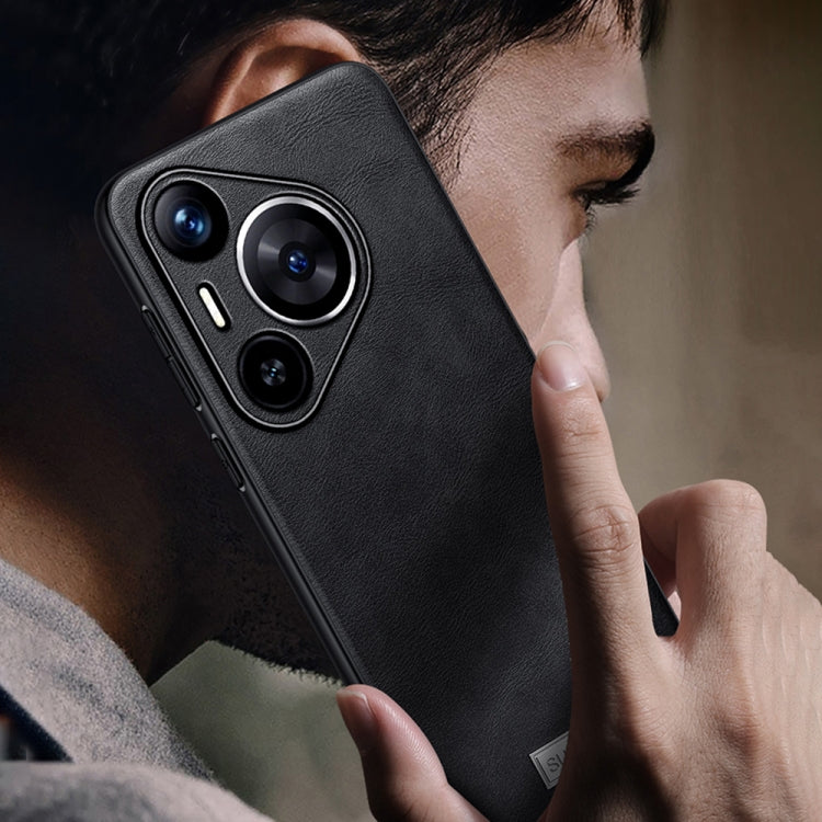 Funda de Cuero Híbrida TPU para Huawei Mate 70 Sulada (Marrón) a Prueba de Golpes Hecha a Mano
