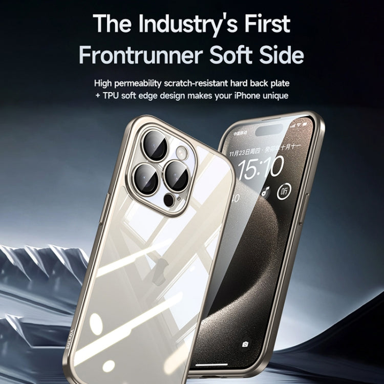 Funda para iPhone 15 Sulada Galvanoplastia Frosted PC + TPU a Prueba de Golpes (Plata) - MOVILSTORE