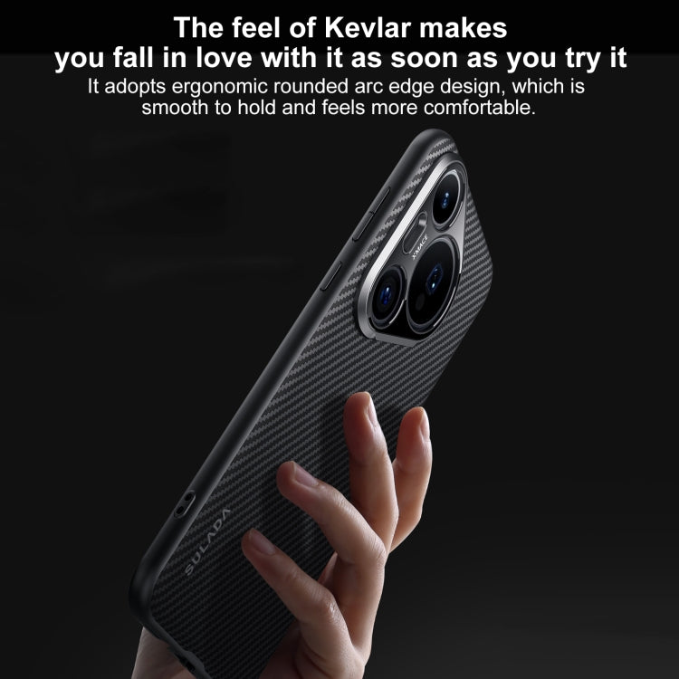 Funda para Teléfono Sulada 600D Kevlar Texture PC a Prueba de Golpes para Huawei Mate 70 (Negra)
