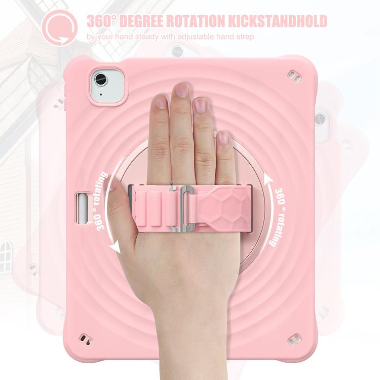 Funda híbrida Silicona con Soporte Giratorio para iPad Air 13 (2025/2024) (Rosa)