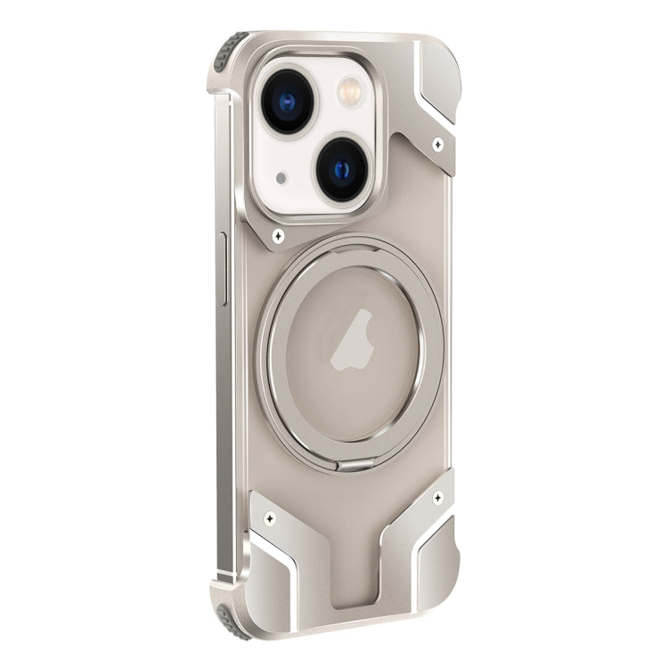 Soporte Giratorio Magsafe para iPhone 15 sin Bordes Transparente (Titanio) - MOVILSTORE