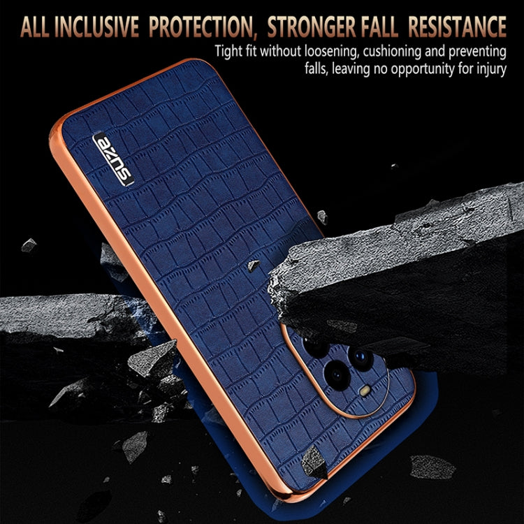 Funda para Teléfono Azns Huawei Nova 13 Pro Cobertura Total Textura Cocodrilo (Azul)