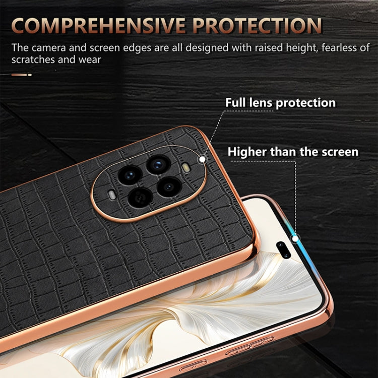 Funda para Teléfono Azns Huawei Nova 13 Pro Cobertura Total Textura Cocodrilo (Azul)