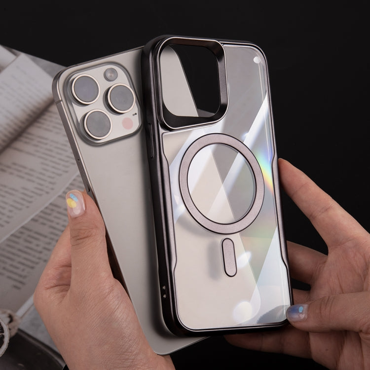 Funda para iPhone 15 Blade Magsafe Magnética Transparente para Teléfono para PC (Gris Titanio) - MOVILSTORE