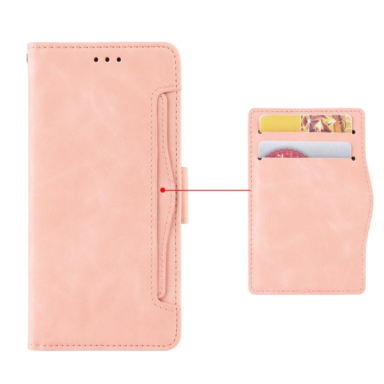 Funda de Piel Becerro para Itel A80 4G con Ranuras para Tarjetas (Rosa)