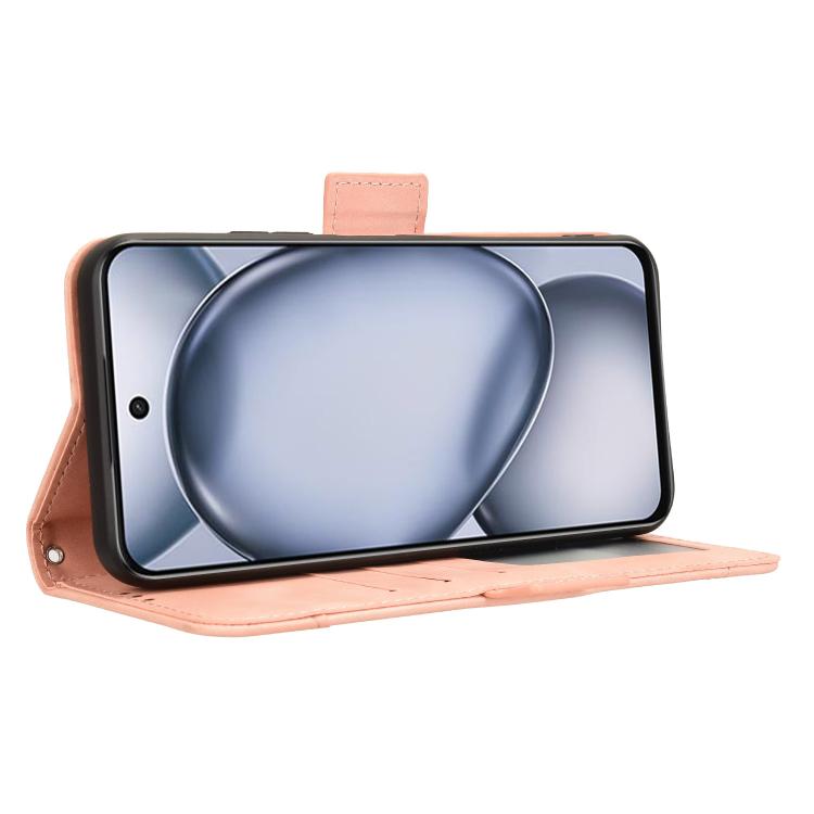 Funda de Piel Becerro para Itel A80 4G con Ranuras para Tarjetas (Rosa)