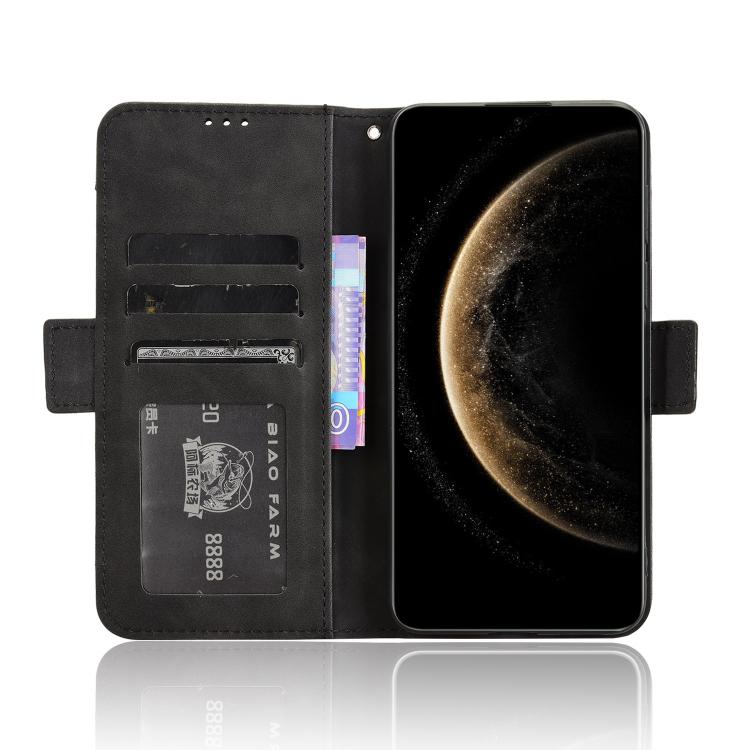Funda de Piel con Textura de Becerro y Ranuras para Tarjetas para Huawei Mate 70 (Negra)