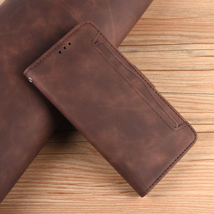 Funda de Piel de Becerro para Huawei Mate 70 con Ranuras para Tarjetas (Marrón)