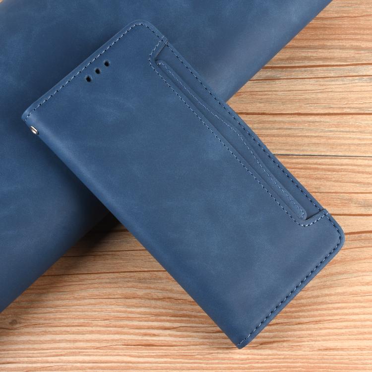 Funda de piel con textura de becerro y ranuras para tarjetas para Huawei Nova 14 5G (azul)