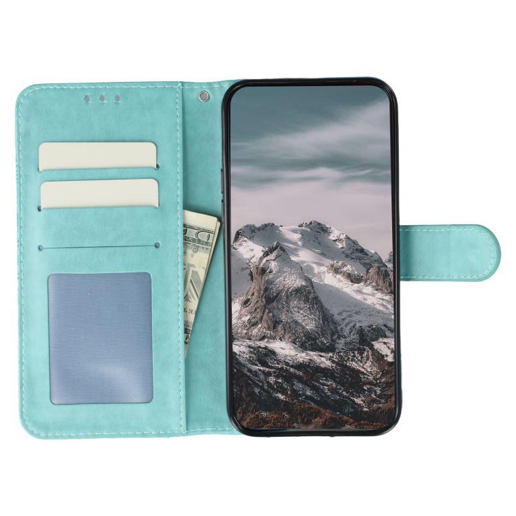 Funda de cuero con estampado de mandala solar para Redmi A5 4G (173,3 mm, verde)