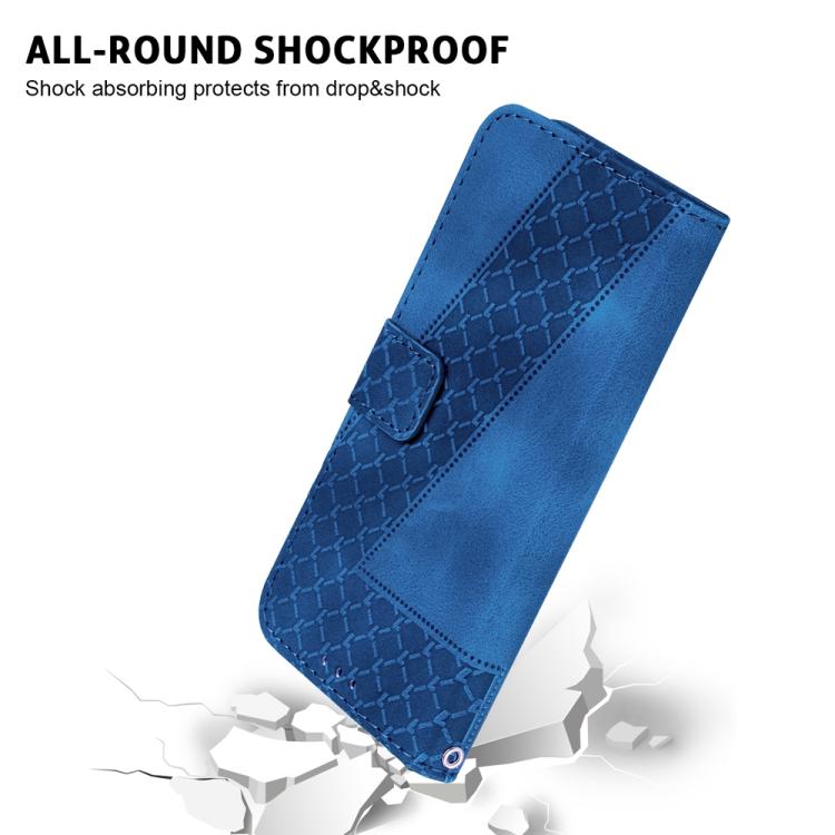 Funda de cuero con relieve de siete formas para Redmi A5 4G (171,7 mm) (azul)