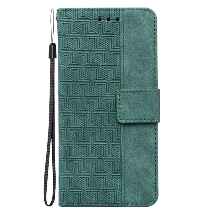 Funda de cuero con relieve geométrico para Redmi A5 4G (171,7 mm) (verde)