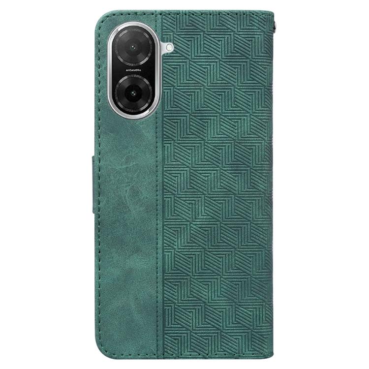 Funda de cuero con relieve geométrico para Redmi A5 4G (171,7 mm) (verde)